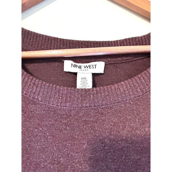 Women's Heather NINE WEST Soft Long Sleeve Sweater, XXL - Picture 2 of 7